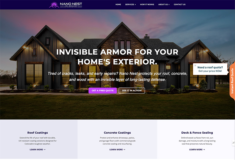 Contractor Website Example